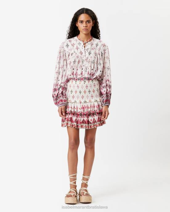 Isabel Marant ženy top salika bavlna a lurex V6XH516 oblečenie biely