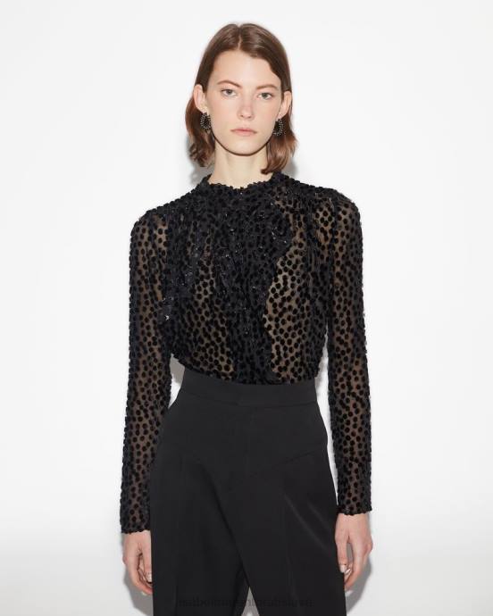 Isabel Marant ženy utah hodvábny top V6XH157 oblečenie čierna