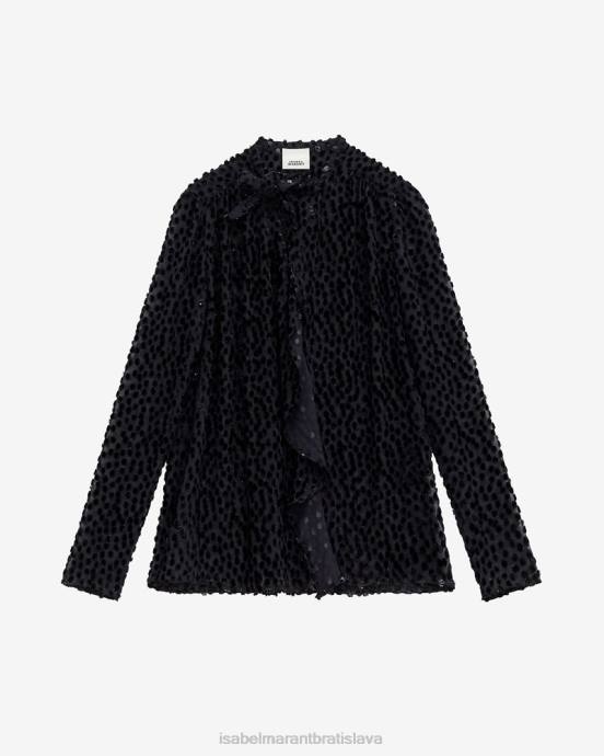 Isabel Marant ženy utah hodvábny top V6XH157 oblečenie čierna
