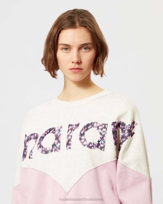 Isabel Marant ženy Houston dvojfarebná ''marant'' mikina V6XH383 oblečenie svetlo ružová