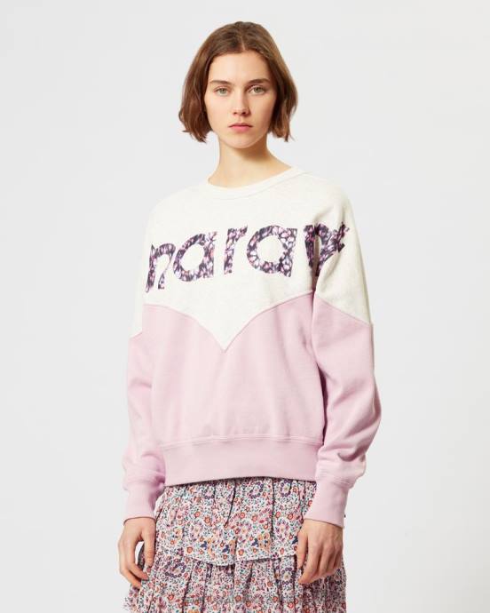Isabel Marant ženy Houston dvojfarebná ''marant'' mikina V6XH383 oblečenie svetlo ružová