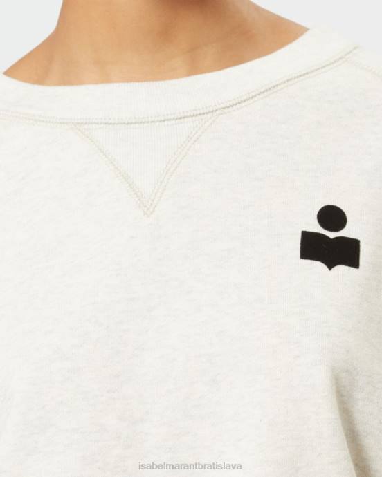 Isabel Marant ženy krátka mikina s logom margo V6XH363 oblečenie ecru