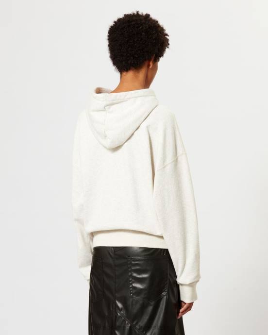 Isabel Marant ženy mansel oversized mikina s kapucňou V6XH387 oblečenie ecru