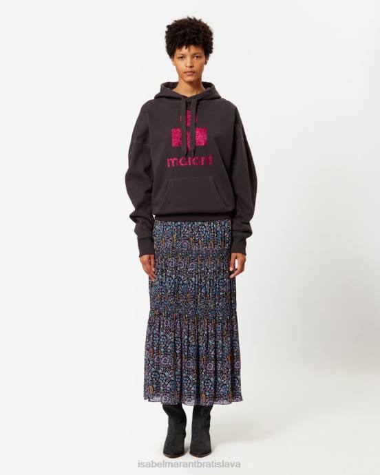 Isabel Marant ženy mansel oversized mikina s kapucňou V6XH388 oblečenie vyblednutá noc/ružová
