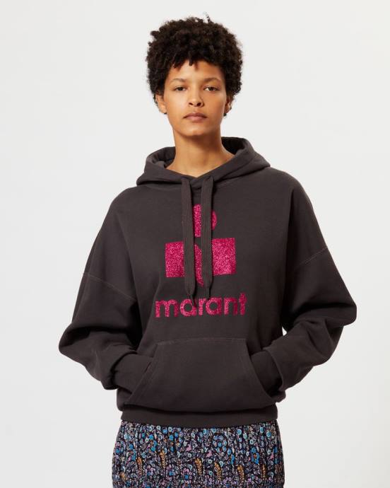 Isabel Marant ženy mansel oversized mikina s kapucňou V6XH388 oblečenie vyblednutá noc/ružová