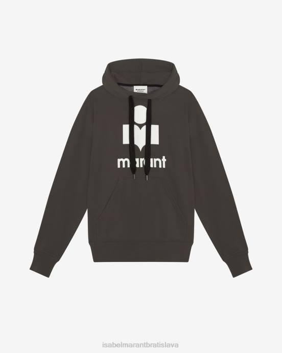 Isabel Marant ženy mansel oversized mikina s kapucňou V6XH390 oblečenie vyblednutá čierna/ecru