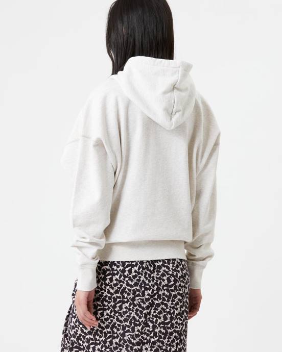 Isabel Marant ženy mansel oversized mikina s kapucňou V6XH391 oblečenie ecru