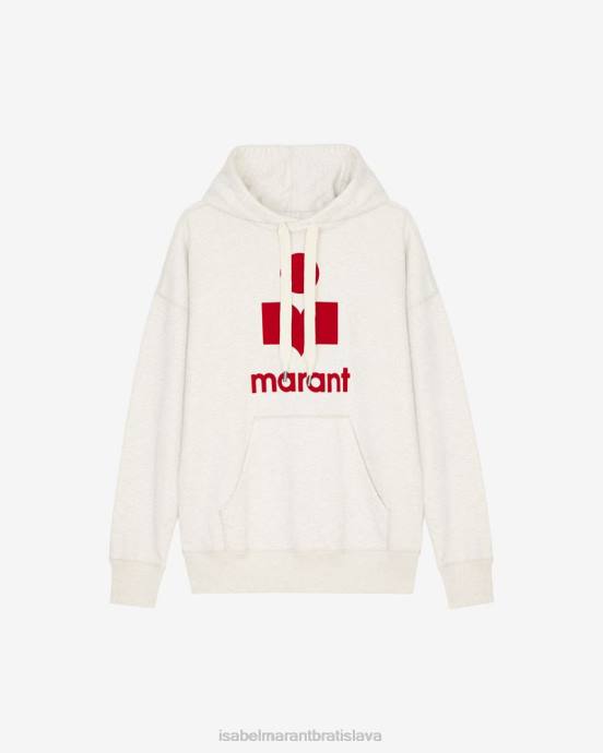 Isabel Marant ženy mansel oversized mikina s kapucňou V6XH392 oblečenie ecru/červená