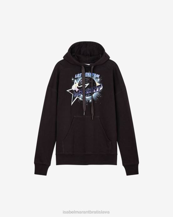 Isabel Marant ženy mansel oversized mikina s kapucňou V6XH396 oblečenie vyblednutá čierna