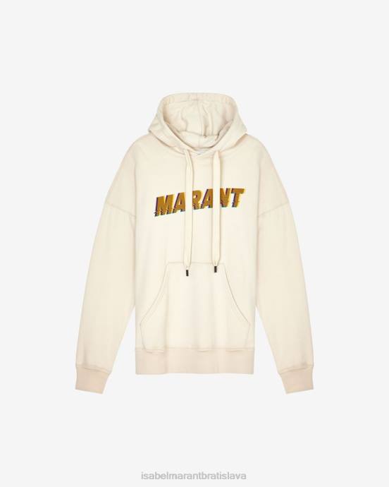 Isabel Marant ženy mansel oversized mikina s kapucňou V6XH397 oblečenie ecru/oranžová