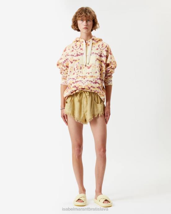 Isabel Marant ženy mansel oversized mikina s potlačou V6XH416 oblečenie žltá