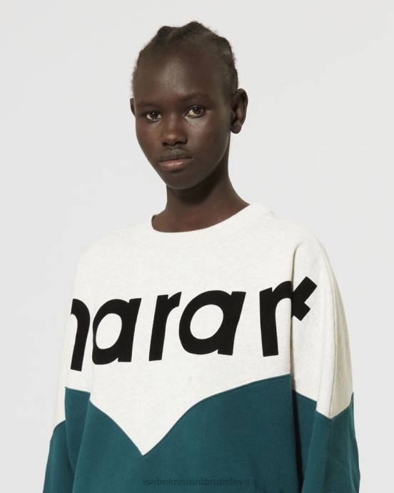 Isabel Marant ženy mikina houston two tone ''marant'' V6XH382 oblečenie modrozelený