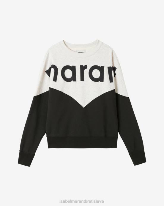 Isabel Marant ženy mikina s dvojfarebným logom houston V6XH381 oblečenie vyblednutá čierna
