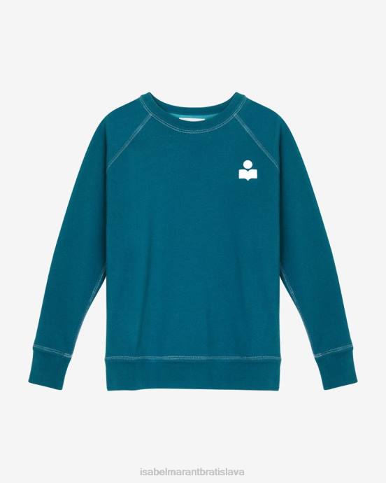 Isabel Marant ženy mikina s logom milla V6XH408 oblečenie modrozelená/ľadová modrá