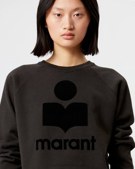 Isabel Marant ženy mikina s logom milly V6XH378 oblečenie vyblednutá čierna