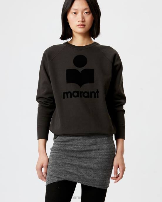 Isabel Marant ženy mikina s logom milly V6XH378 oblečenie vyblednutá čierna