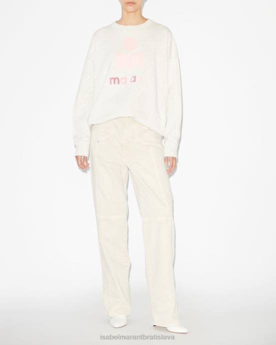 Isabel Marant ženy mikina s logom mindy V6XH384 oblečenie ecru