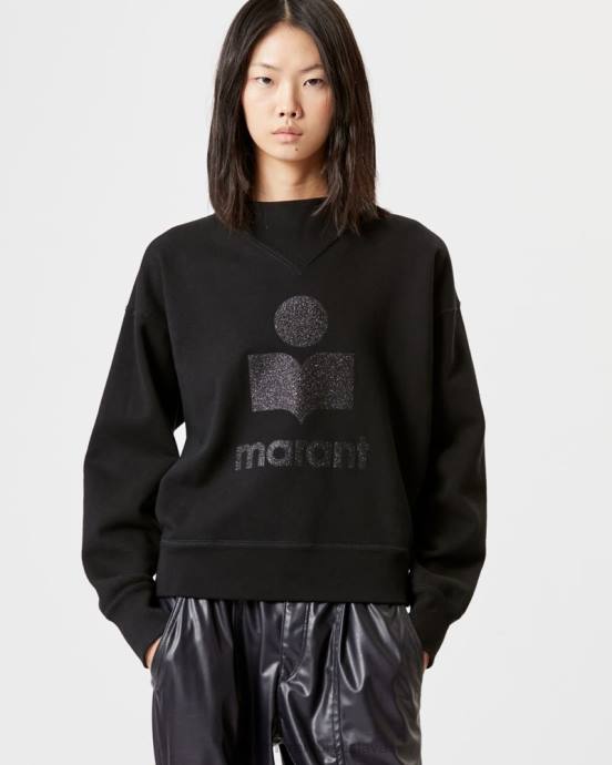 Isabel Marant ženy mikina s logom moby V6XH364 oblečenie čierna