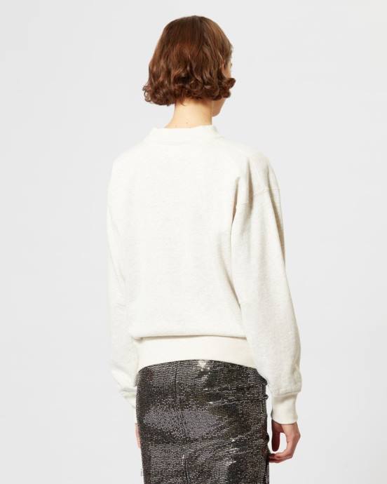 Isabel Marant ženy mikina s logom moby V6XH365 oblečenie ecru