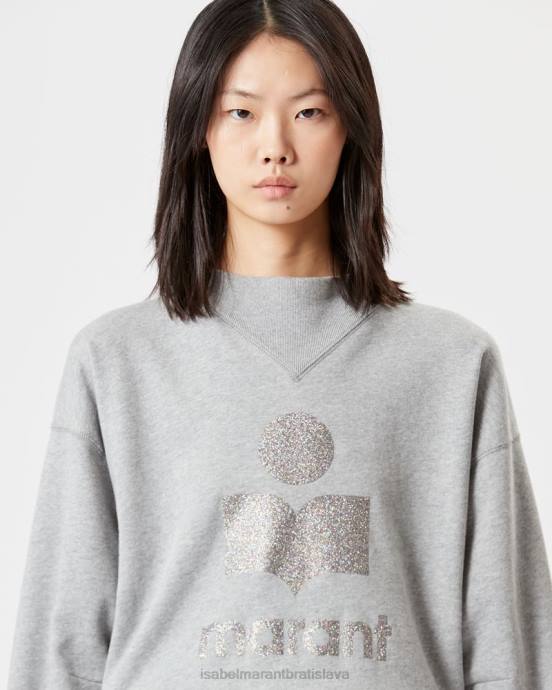Isabel Marant ženy mikina s logom moby V6XH366 oblečenie sivá