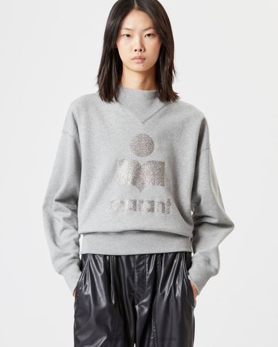 Isabel Marant ženy mikina s logom moby V6XH366 oblečenie sivá