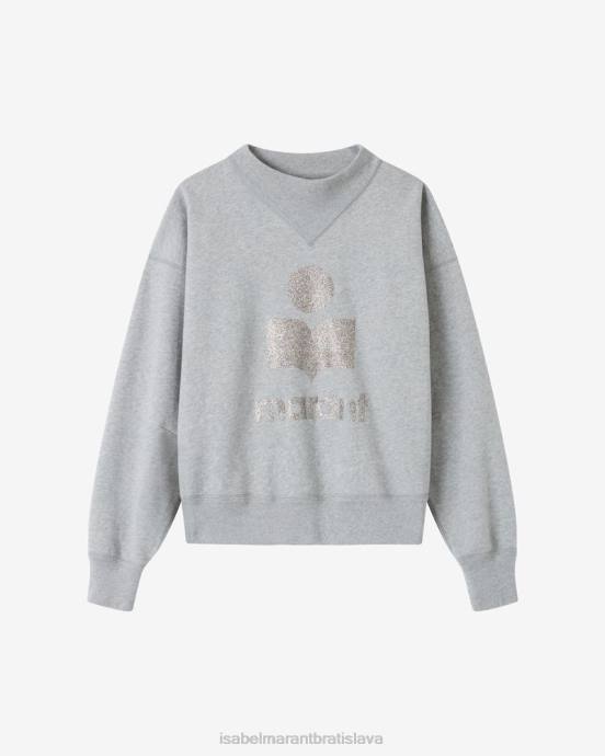 Isabel Marant ženy mikina s logom moby V6XH366 oblečenie sivá