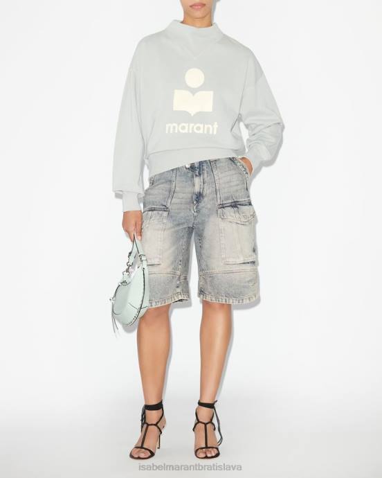 Isabel Marant ženy mikina s logom moby V6XH370 oblečenie svetlo modrá/ecru