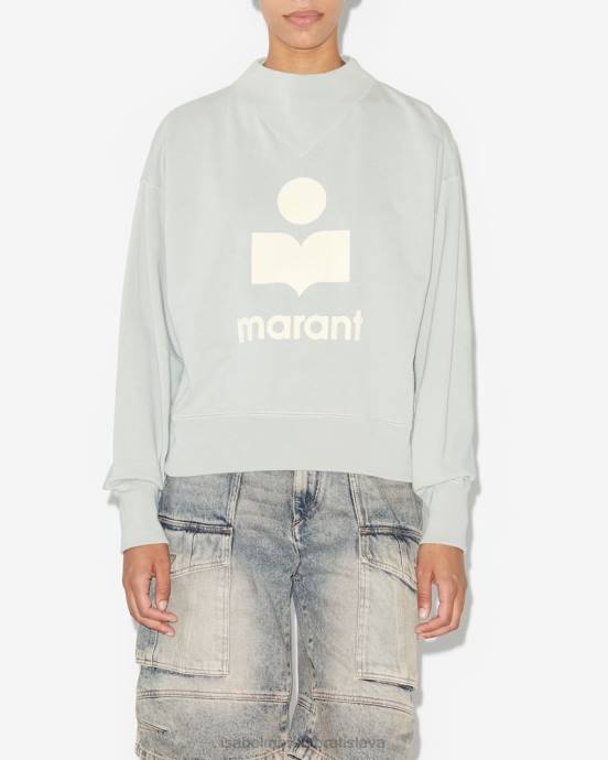 Isabel Marant ženy mikina s logom moby V6XH370 oblečenie svetlo modrá/ecru