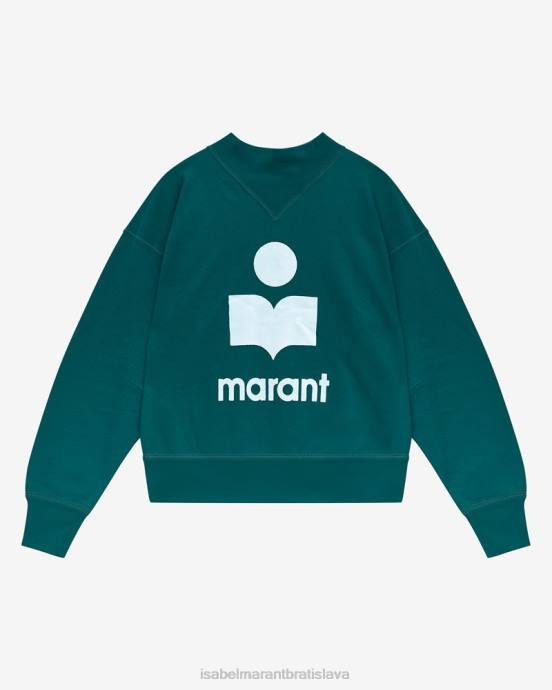 Isabel Marant ženy mikina s logom moby V6XH371 oblečenie modrozelená/ľadová modrá