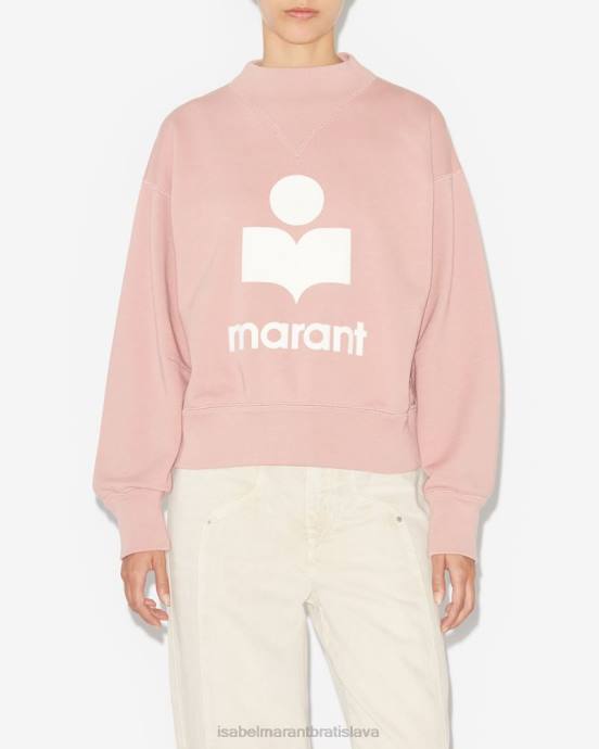 Isabel Marant ženy mikina s logom moby V6XH372 oblečenie svetlo ružová