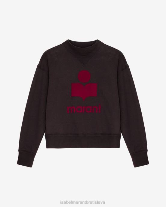Isabel Marant ženy mikina s logom moby V6XH373 oblečenie vyblednutá noc/fuchsiová