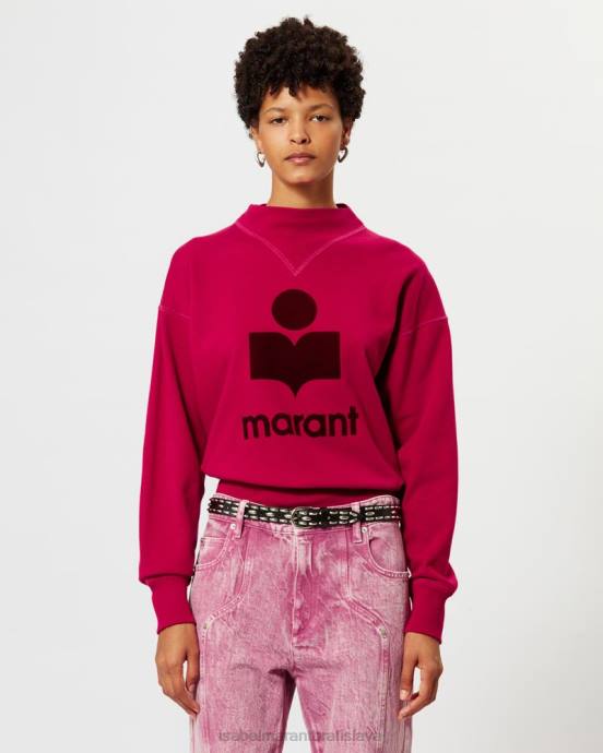 Isabel Marant ženy mikina s logom moby V6XH374 oblečenie malina/bordová