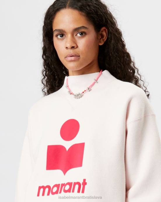 Isabel Marant ženy mikina s logom moby V6XH375 oblečenie ecru/červená
