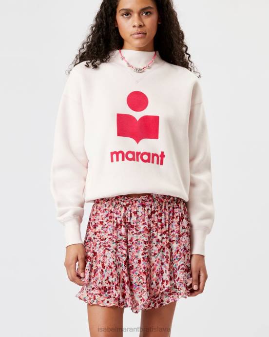 Isabel Marant ženy mikina s logom moby V6XH375 oblečenie ecru/červená