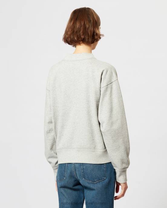 Isabel Marant ženy mikina s logom moby V6XH377 oblečenie sivá
