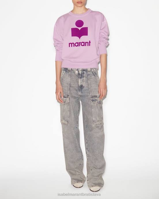 Isabel Marant ženy mikina s logom mobyli V6XH380 oblečenie lila/fialová