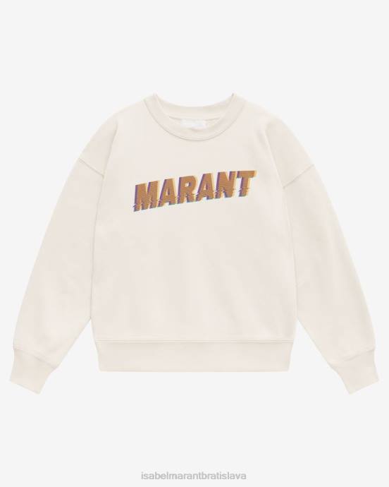 Isabel Marant ženy mikina s logom mobyli V6XH399 oblečenie ecru/oranžová