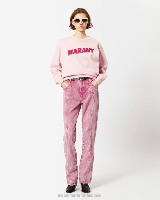 Isabel Marant ženy mikina s logom mobyli V6XH400 oblečenie svetlo ružová/ružová