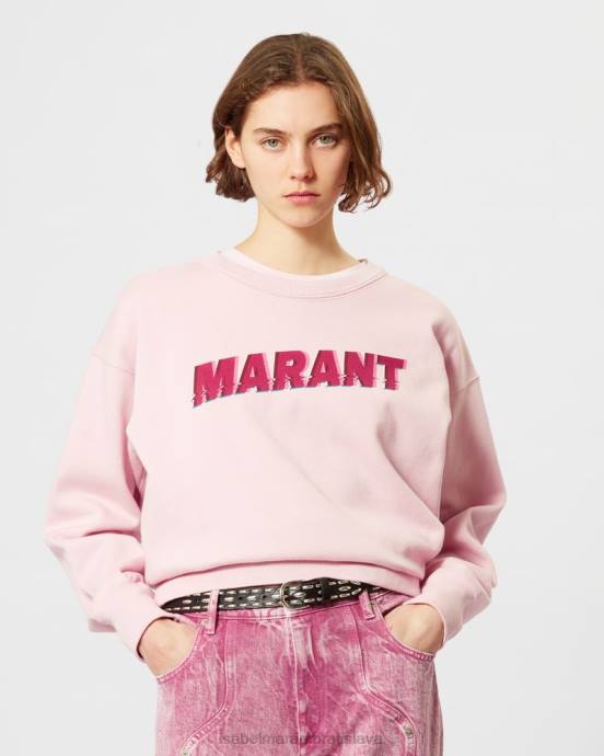 Isabel Marant ženy mikina s logom mobyli V6XH400 oblečenie svetlo ružová/ružová
