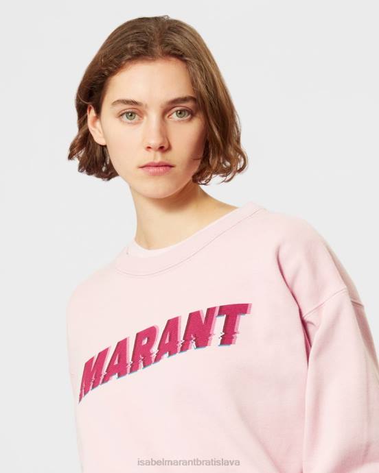 Isabel Marant ženy mikina s logom mobyli V6XH400 oblečenie svetlo ružová/ružová