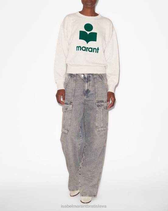 Isabel Marant ženy mikina s logom mobyli V6XH414 oblečenie smaragd/ecru