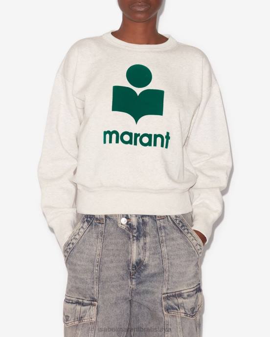 Isabel Marant ženy mikina s logom mobyli V6XH414 oblečenie smaragd/ecru