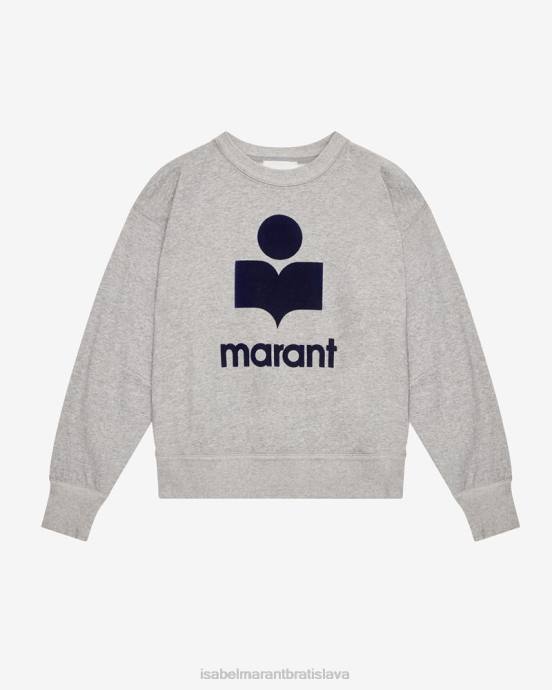 Isabel Marant ženy mikina s logom mobyli V6XH415 oblečenie sivá/polnočná