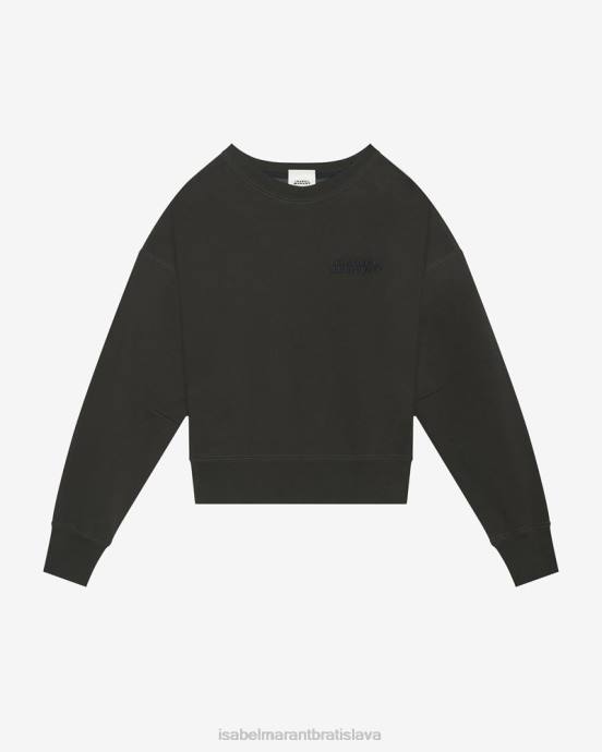 Isabel Marant ženy mikina s tieňovým logom V6XH253 oblečenie vyblednutá čierna