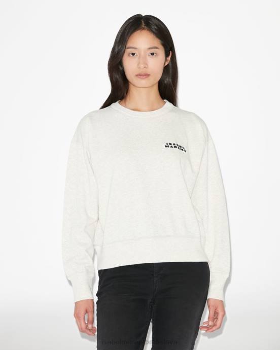 Isabel Marant ženy mikina s tieňovým logom V6XH254 oblečenie ecru