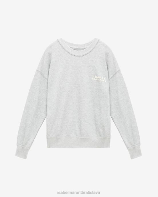 Isabel Marant ženy mikina s tieňovým logom V6XH255 oblečenie sivá
