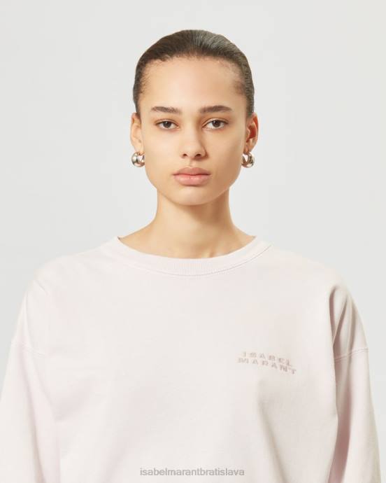 Isabel Marant ženy mikina s tieňovým logom V6XH256 oblečenie svetlo ružová