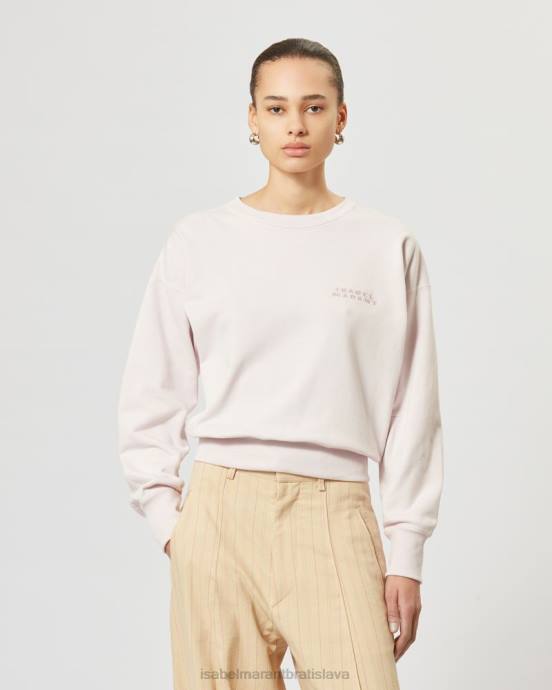 Isabel Marant ženy mikina s tieňovým logom V6XH256 oblečenie svetlo ružová