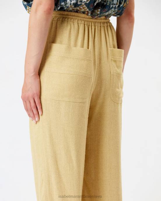 Isabel Marant ženy Viamao hodvábne bourette nohavice V6XH679 oblečenie žltá