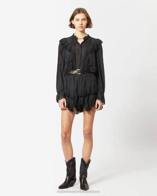 Isabel Marant ženy bavlnené šortky kaddy V6XH699 oblečenie čierna